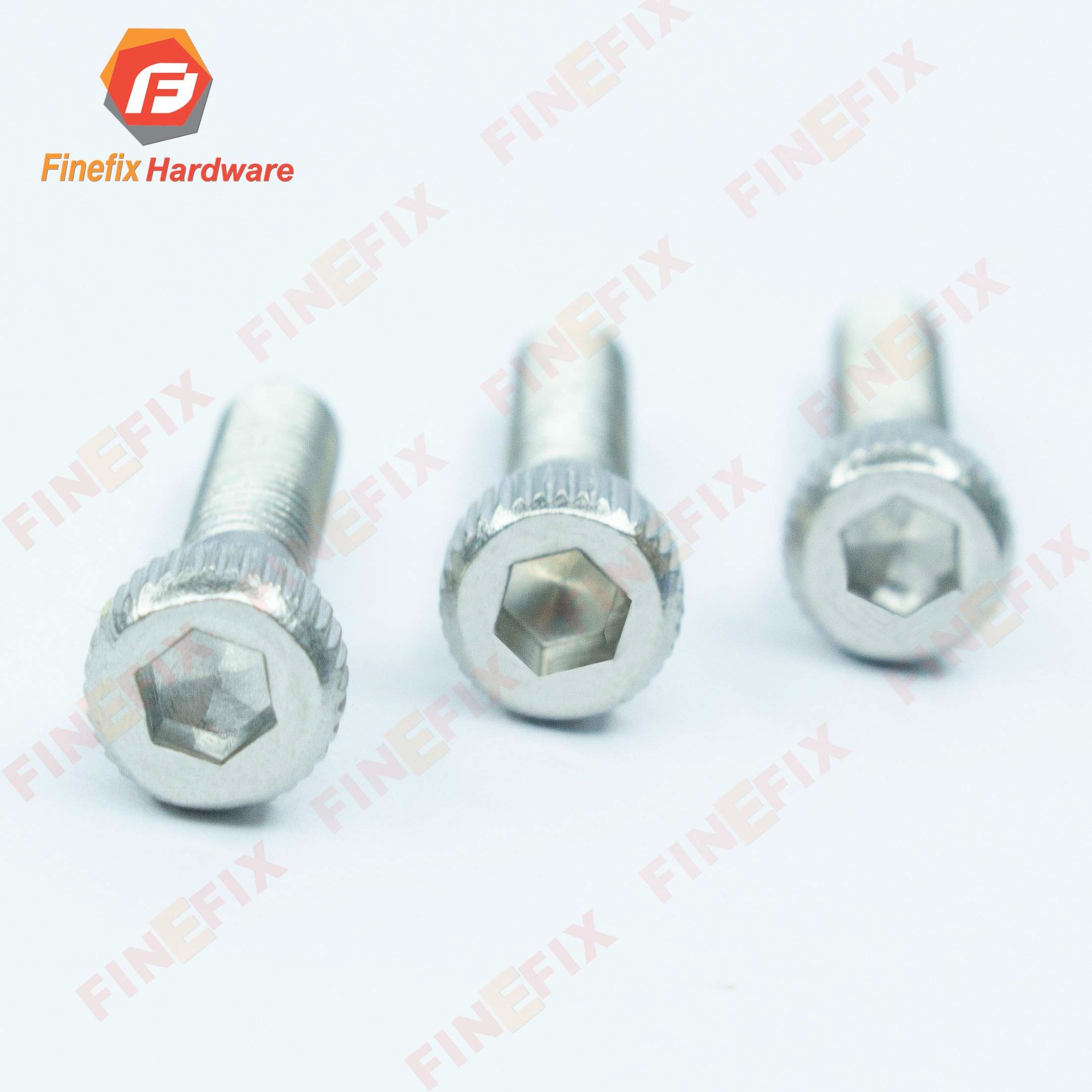 Hex-Cheese Head Knurle Machine Screw