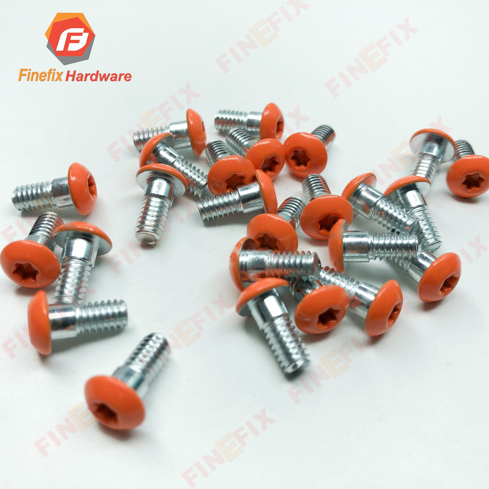 Six-lobe flange pan head screw